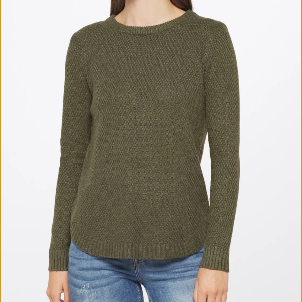 Nicole textured sweater olive green small